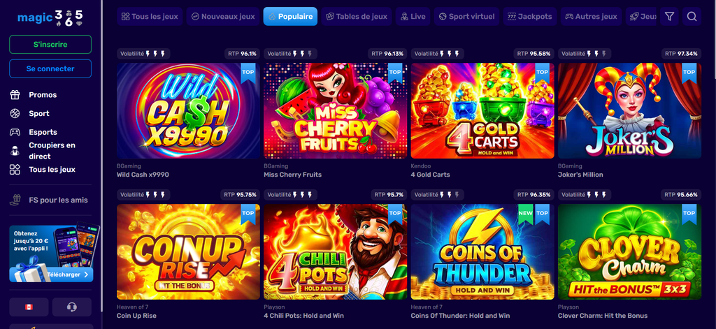 Magic365: the no deposit bonus ceiling under its requirement